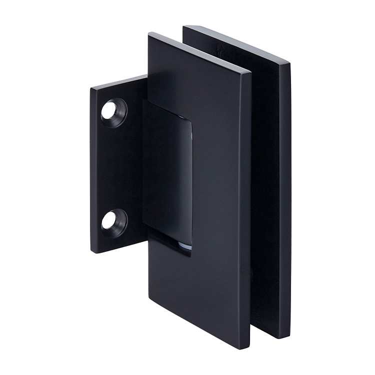CRL Geneva Series Matte Black Wall Mount Short Back Plate Hinge (Standard Model) | GEN074MBL