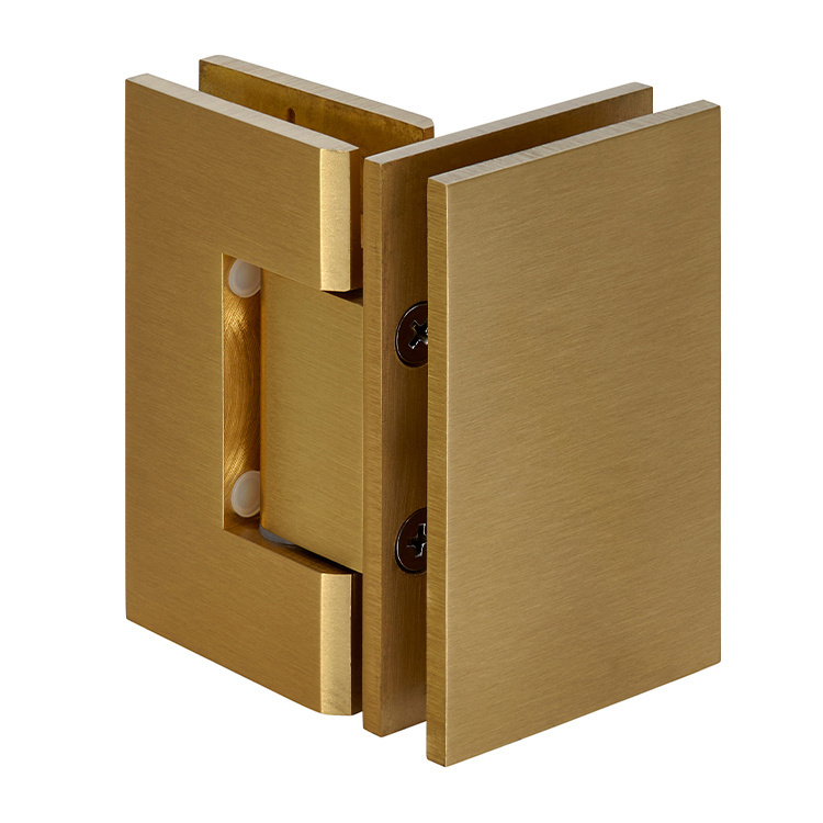 CRL Geneva 092 Series Satin Brass 90&amp;#176; Glass-To-Glass Hinges | GEN092SB