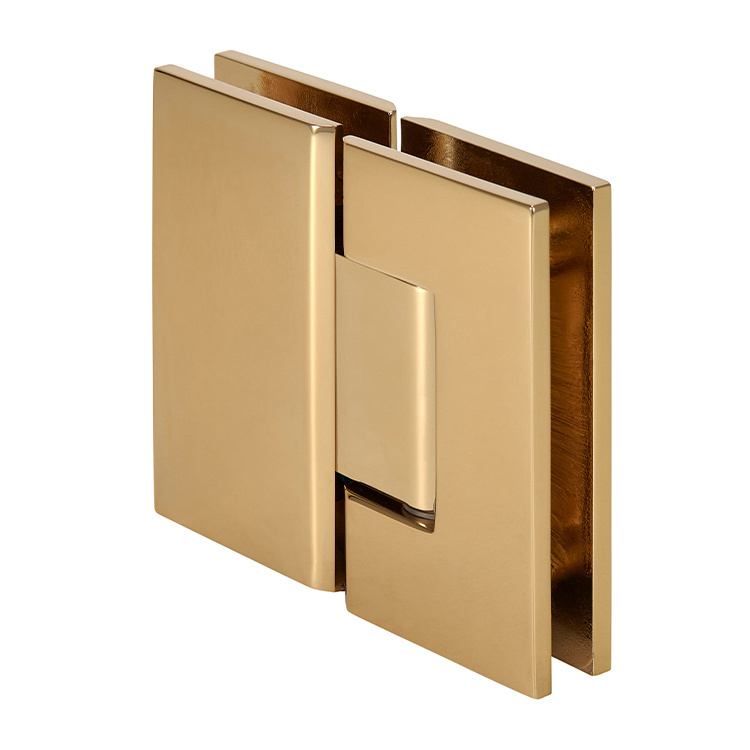 CRL Geneva 180 Series Gold Plated 180&amp;#186; Glass-To-Glass Standard Hinge | GEN180GP