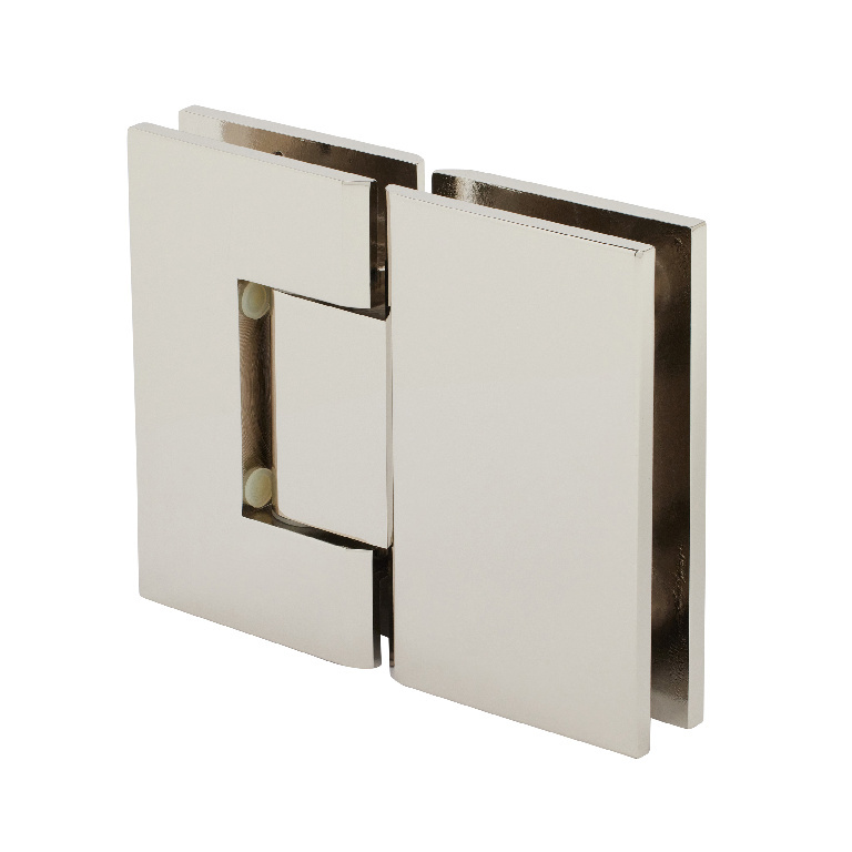 CRL Geneva 180 Series Polished Nickel 180&amp;#186; Glass-To-Glass Standard Hinge | GEN180PN