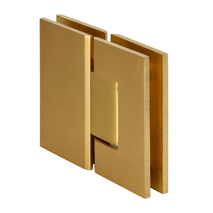 CRL Geneva 180 Series Satin Brass 180&amp;#186; Glass-To-Glass Standard Hinge  | GEN180SB