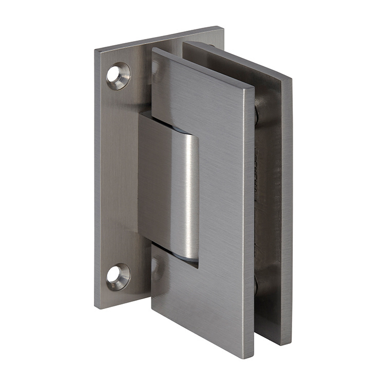 CRL Geneva 337 Series Brushed Nickel Adjustable Wall Mount Full Back Plate Hinge | GEN337BN