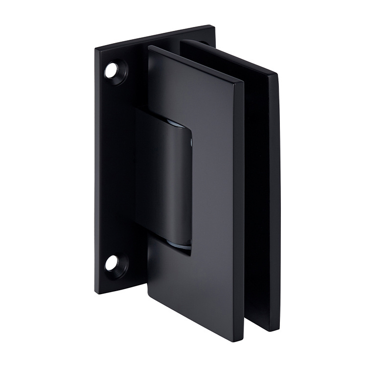 CRL Geneva 337 Series Matte Black Adjustable Wall Mount Full Back Plate Hinge | GEN337MBL