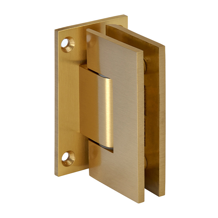 CRL Geneva 337 Series Satin Brass Adjustable Wall Mount Full Back Plate Hinge | GEN337SB
