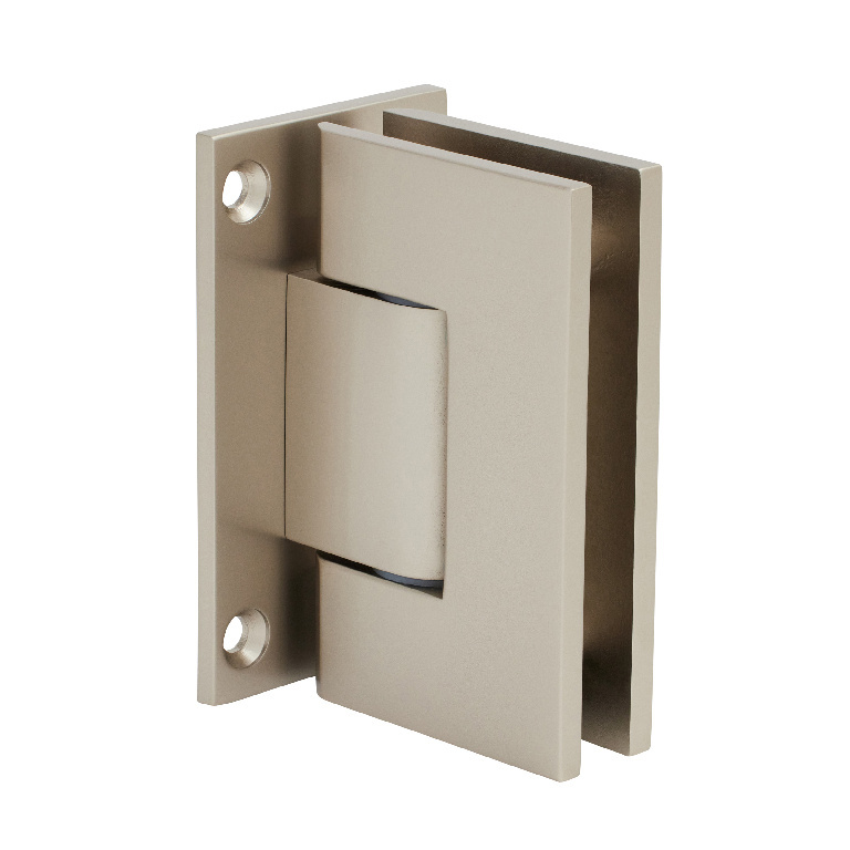 CRL Geneva 337 Series Satin Nickel Adjustable Wall Mount Full Back Plate Hinge | GEN337SN