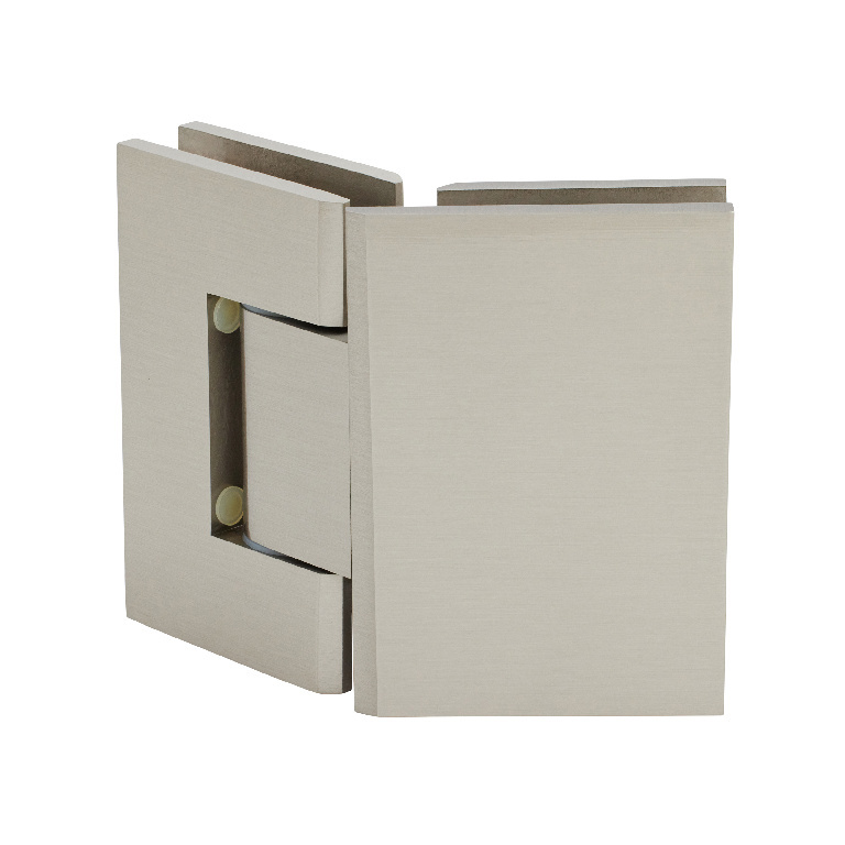 CRL Geneva 345 Series Brushed Nickel Adjustable 135&amp;#176; Glass-to-Glass Hinge | GEN345BN