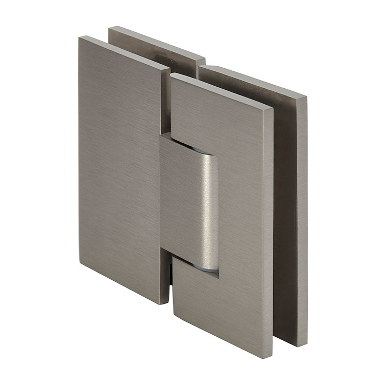 CRL Geneva 380 Series Brushed Nickel Adjustable 180&amp;#176; Glass-to-Glass Hinge | GEN380BN