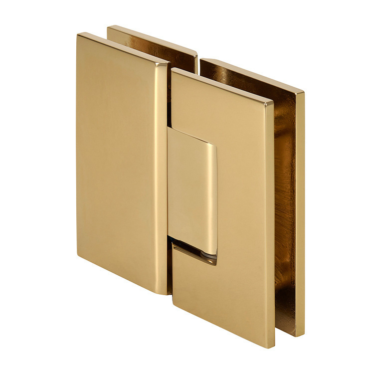 CRL Geneva 380 Series Brass Adjustable 180&amp;#176; Glass-to-Glass Hinge | GEN380BR