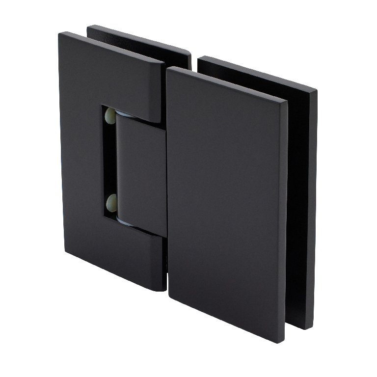 CRL Geneva 380 Series Matte Black Adjustable 180&amp;#176; Glass-to-Glass Hinge | GEN380MBL