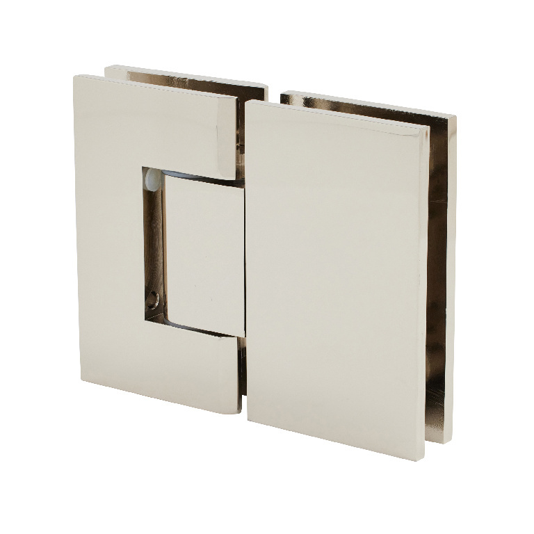 CRL Geneva 380 Series Polished Nickel Adjustable 180&amp;#176; Glass-to-Glass Hinge | GEN380PN