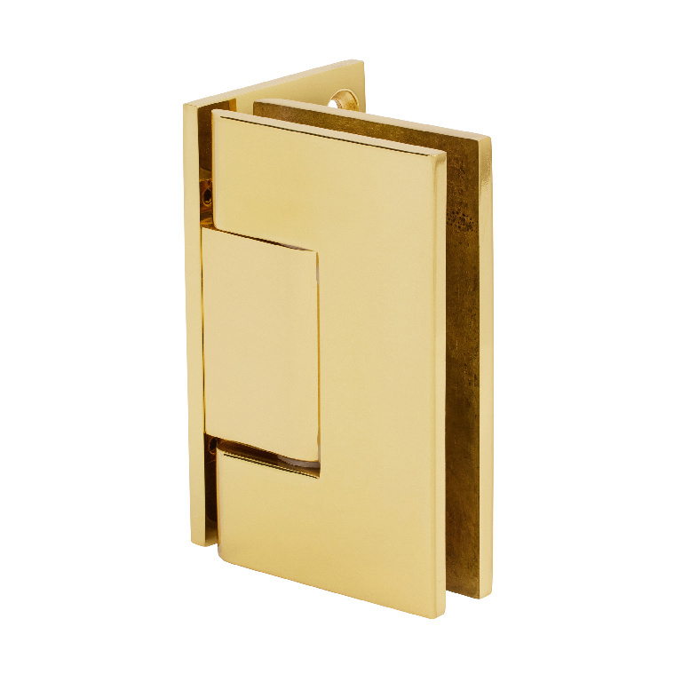 CRL Geneva 544 Series Polished Brass Wall Mount Offset Back Plate Hinge | GEN544BR
