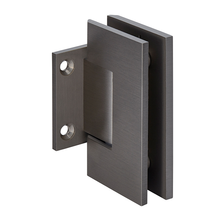 CRL Geneva Series Brushed Nickel Wall Mount Short Back Plate Hinge (5 Degree  Pre-Set  Model) | GEN574BN