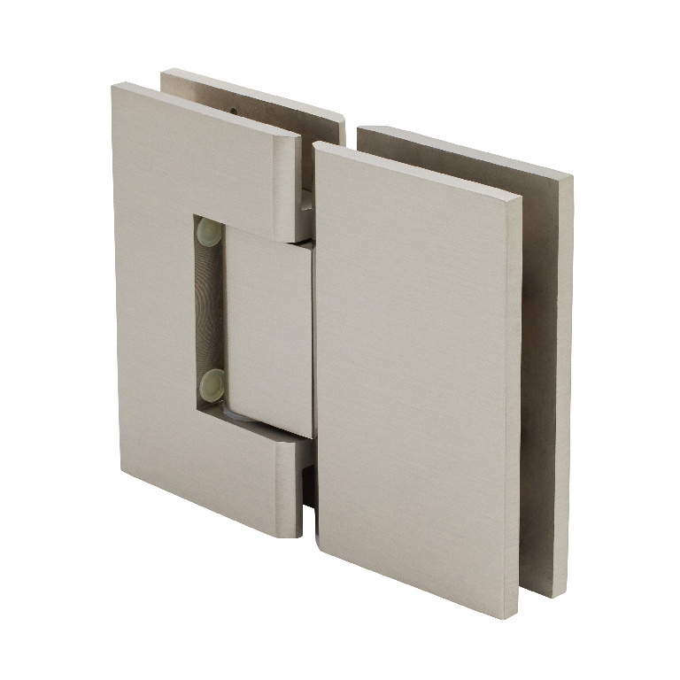 CRL Geneva 580 Series Brushed Nickel 180&amp;#186; Glass-To-Glass Hinge with 5&amp;#186; Offset | GEN580BN