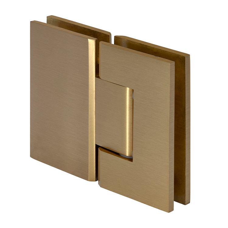 CRL Geneva 580 Series Satin Brass 180&amp;#186; Glass-To-Glass Hinge with 5&amp;#186; Offset | GEN580SB