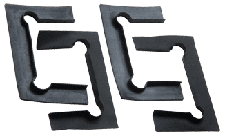 CRL Black Replacement Gasket Pack with Fin for Geneva Hinges | GENGK1