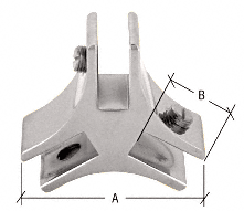 CRL Chrome Finish Deluxe 1-1/2&quot; Long 3-Way 120 Degree Glass Furniture Connector for 1/2&quot; Glass | GFC3120CH