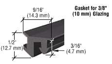 C.R. Laurence CCRL 3/8&quot; Roll-In EPDM Gasket - 500 ft Roll  | GG38500