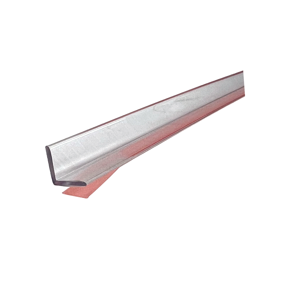 Gordon Glass&#174; Clear Vinyl Angled L-Seal with Pre-applied Tape for Frameless Shower Doors - 95&quot; long | GKSU95