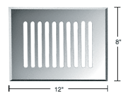 C.R. Laurence CRL 8&quot; X 12&quot; Glass Mirror Grille  | GMG812C