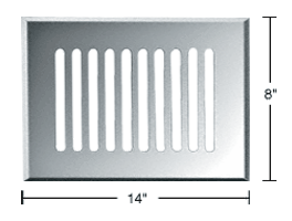 C.R. Laurence CRL 8&quot; X 14&quot; Glass Mirror Grille  | GMG814C
