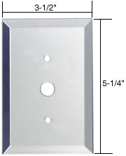 C.R. Laurence CRL Dimmer Switch Glass Mirror Plate - Clear  | GMP104C