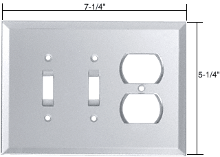 C.R. Laurence CRL 2x Toggle and Duplex Glass Mirror Plate - Clear  | GMP10C