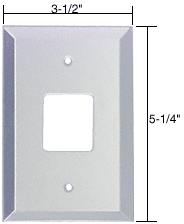 C.R. Laurence CRL 1-1/4&quot; Square Telephone Hole Glass Mirror Plate - Clear  | GMP112C
