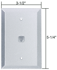 C.R. Laurence CRL Modular Phone Jack Glass Mirror Plate - Clear  | GMP115C