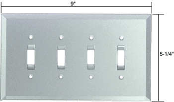 C.R. Laurence CRL 4X Toggle Glass Mirror Plate - Clear  | GMP11C
