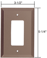 C.R. Laurence CRL Decora Glass Mirror Plate - Bronze | GMP12B
