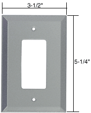 C.R. Laurence CRL Decora Glass Mirror Plate - Gray | GMP12G