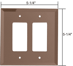 C.R. Laurence CRL 2X Decora Glass Mirror Plate - Bronze | GMP13B