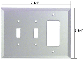 C.R. Laurence CRL 2x Toggle and Decora Glass Mirror Plate - Clear  | GMP15C