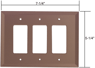 C.R. Laurence CRL 3X Decora Glass Mirror Plate - Bronze | GMP16B