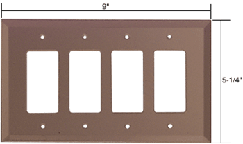 C.R. Laurence CRL 4X Decora Glass Mirror Plate - Bronze | GMP17B