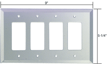 C.R. Laurence CRL 4X Decora Glass Mirror Plate - Clear  | GMP17C