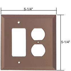 C.R. Laurence CRL Decora Duplex Combo Glass Mirror Plate - Bronze | GMP18B
