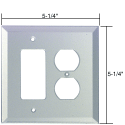 C.R. Laurence CRL Decora Duplex Combo Glass Mirror Plate - Clear  | GMP18C