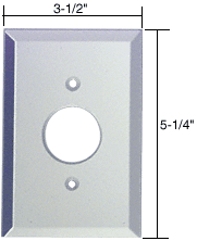 C.R. Laurence CRL Clear Single Plug 1-3/8&quot; Hole Glass Mirror Plate - Clear  | GMP1C