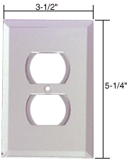 C.R. Laurence CRL Duplex Plug Glass Mirror Plate - Clear  | GMP2C