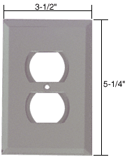 C.R. Laurence CRL Duplex Plug Glass Mirror Plate - Gray  | GMP2G