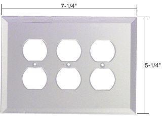 C.R. Laurence CRL 3X Duplex Glass Mirror Plate - Clear  | GMP303C