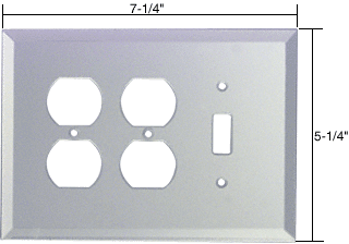 C.R. Laurence CRL Toggle and 2X Duplex Glass Mirror Plate - Clear  | GMP310C