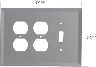 C.R. Laurence CRL Toggle and 2X Duplex Glass Mirror Plate - Gray | GMP310G