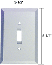 C.R. Laurence CRL Toggle Switch Glass Mirror Plate - Clear  | GMP3C