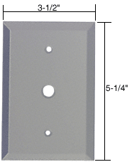 C.R. Laurence CRL 3/8&quot; Cable TV Glass Mirror Plate - Gray  | GMP4G