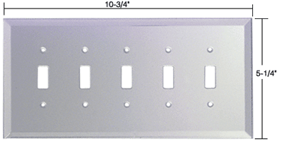 C.R. Laurence CRL 5X Toggle Glass Mirror Plate - Clear  | GMP501C