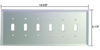 C.R. Laurence CRL 6X Toggle Glass Mirror Plate - Clear  | GMP601C