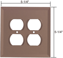 C.R. Laurence CRL 2X Duplex Glass Mirror Plate - Bronze | GMP6B