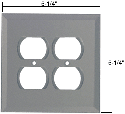 C.R. Laurence CRL 2X Duplex Glass Mirror Plate - Gray | GMP6G